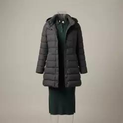 LACOSTE 여성 슬림핏 후드탈착 중힙 다운 BF545E-55N 031