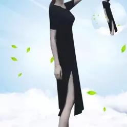 픽글 여성 A라인 롱원피스 여성원피스 미디원피스 프릴원피스1413617