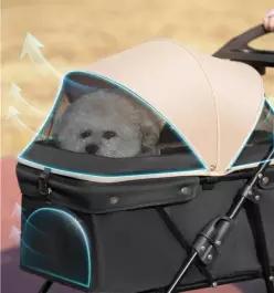 강아지 폴딩 일체형 유모차 애견 경량 개모차 반려견 이동장 펫모차