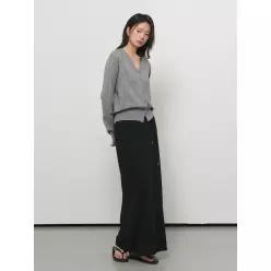 [매장정품] GENERAL IDEA WOMAN 맥시 밴딩 니트 스커트 [BLACK] / GF2LSK518