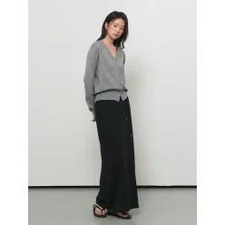 [매장정품] GENERAL IDEA WOMAN 맥시 밴딩 니트 스커트 [BLACK] / GF2LSK518
