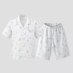 [롯데백화점]비비안 요트 나염 반팔 남성 잠옷 MP8903B