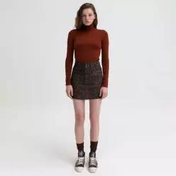 [벤시몽] BUTTON UP SKIRT - BROWN
