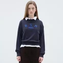[벤시몽] VINTAGE PATCH LOGO KNIT - NAVY