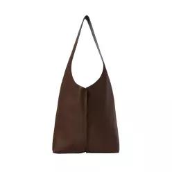 전시상품/더로우 Bindle Stitch 빈들 스티치 카프스킨 숄더백 다크브라운 W1872L72DEOS