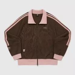M 져지 BQC UR322CFT98-BRW 우먼스 스웨터라이크 트랙 자켓 / BROWN