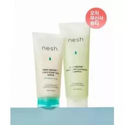 매장정품 NESH [2종세트] 민트 바이옴 스칼프 딥클렌징 샴푸 250ml  퓨리파잉 스크럽 180ml