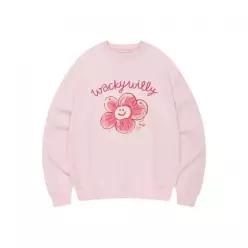 와키윌리 WACKY WILLY [26SS] 우먼스 빅릴리 그래픽 맨투맨 핑크 WA2601CR61LP 168866