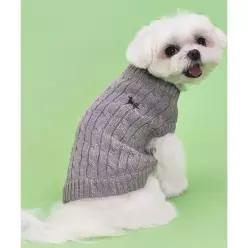 매장정품 DOGI 강아지 실내복 순면 니트 그레이