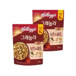 매장정품 KELLOGG 넛츠앤씨드 그래놀라 500g 2개