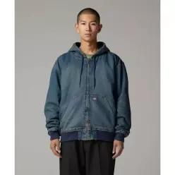 디키즈 DICKIES 릴렉스드 데님 후드 집업 Khaki Tinted Blue DK0A87OAL23 137442