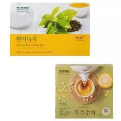 49783756-노브랜드 현미녹차 200입 + 옥수수차 100티백 학교 사무실 탕비실 간식 음료 티time 디저트 캠핑