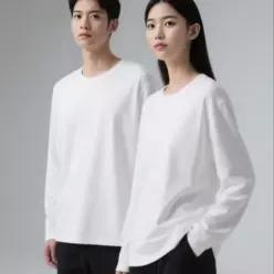 [라일리여성의류] Rly 커플 긴팔 면 티셔츠 레이어드 이너 상의