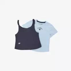 뉴발란스키즈 NK9EG3762G(60) 차콜 METALIC SUMMER) 여아 나시 레이어드 반팔 티셔츠