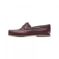 TIMBERLAND [ICON] (남성) 클래식 2아이 보트슈즈 - 미드 브라운 풀 그레인 / 25077-214