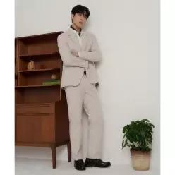 빈폴 BEANPOLE MEN 텍스처 셋업 스탠다드핏 슬랙스 베이지 BC6221C52A 499301