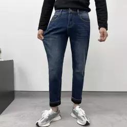 남자 가을겨울 기모본딩 따뜻한 스판 데님팬츠 청바지