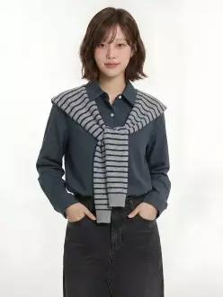 [행텐][행텐]여성 니트 레이어드 셔츠_097(10560-120-201-25)