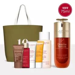 [클라랑스](강남점)[단독] 더블세럼 75ml 세트(+바디세럼 100ml&디럭스 4종&에코백)