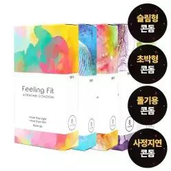 (4+1 행사중) 국산 필링핏 정품 기능별 콘돔 모음전 초박형 / 슬림형 / 사정지연 / 돌기형 / 24P / 32P / 40P