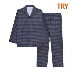 트라이 TRY 남성 포근한 선염기모 파자마세트