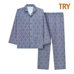 트라이 TRY 남성 따뜻하고 착용감 좋은 밍크스판 파자마세트