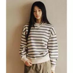 리 LEE우먼 스트라이프 맨투맨 아이보리 LE2603CR60IV 474359