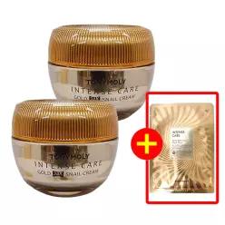 토니모리 인텐스 케어 골드24K 스네일 크림 45ml x2개 + 스네일 마스크팩 1매