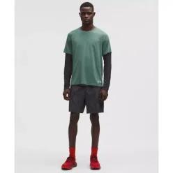 룰루레몬 팀 캐나다 메탈 벤트 테크 쇼트 슬리브 반팔 셔츠 COC 로고 - 메이플 에코 립 타이드/미디엄 포레