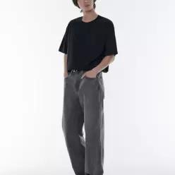 MMCNP0Z19GR 무신사 스탠다드 루즈 스트레이트 데님 팬츠 그레이 3051705