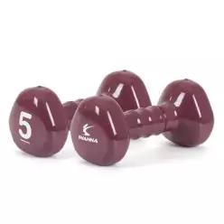 [하프클럽/알티피아]5kg 삼각 아령 PVC 버건디 1개 웨이트 홈트레이닝