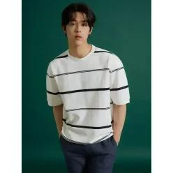 [빈폴] [26SS 30%OFF] 모던 선염 라운드넥 맨투맨 티셔츠 화이트 (BC6442C881)