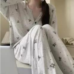 [라일리여성언더웨어] Rly 파자마 세트 홈웨어 잠옷 상하의 도트무늬 실내복