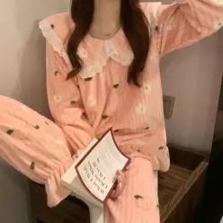 [라일리여성언더웨어] Rly 잠옷 홈웨어 파자마 기모 레이스 3종 세트
