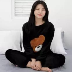 [라일리여성언더웨어] Rly 여성 잠옷 세트 극세사 홈웨어 파자마 수면