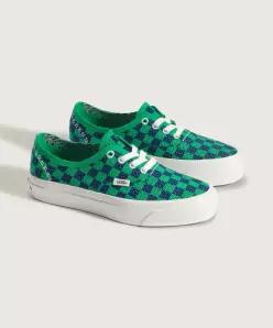 매장정품  VANS VN000EJC5W31 프리미엄 어센틱 44 EK 펑크체크 그린:네이비 5W31 가