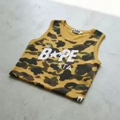 MUST IT_베이프 퍼스트 카모 스타 탱크 탑 M YELLOW 001VTM301002YEL
