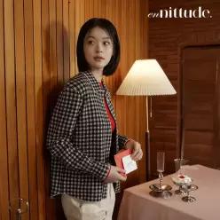 엔니튜드 26FW 여성 체크 니트 셔츠 2종