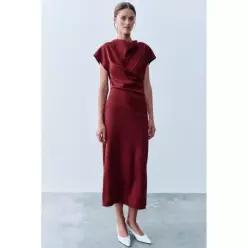 ZARA MIDI DRESS - Burgundy 7969/230/606