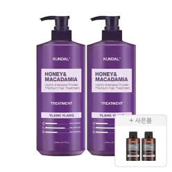 쿤달 트리트먼트 일랑일랑 1058ml, 2개+증정(화이트머스크 샴푸 100ml, 2개)