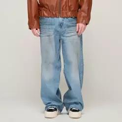 카고브로스 CB DEEP WIDE DENIM PANTS BLUE - black