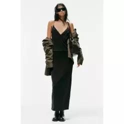 ZARA STRAPPY WRAP MIDI DRESS - Black 4661/258/800