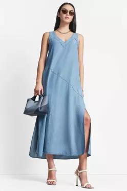 DKNY 텐셀 MIDI SWING 드레스 롱원피스 추천 651498