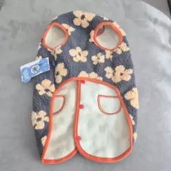 2XL 3XL 4XL 중대형견 강아지 겨울 꽃무늬 극세사 김장 조끼 애견 옷
