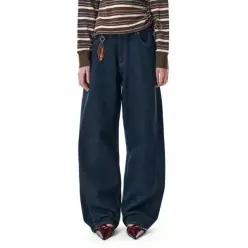 SECONDMONO [옷미새 미홀 콜라보]Curved Tapered Barrel-Fit Denim Pants [INDIGO]_SEPT072CPINDIGO