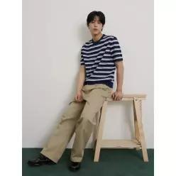 [빈폴] [26SS 30%OFF] 스트라이프 라운드 니트 네이비 (BC6351C34R)