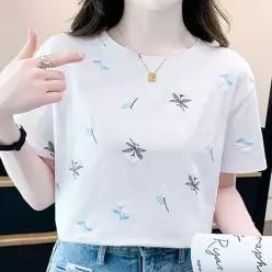 [라일리여성의류] Rly 입체 패턴 반팔 티셔츠