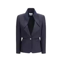 Alexander McQueen folded lapel single breasted jacket 11613263724808 TP722976911