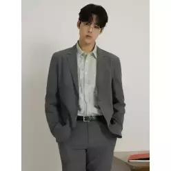 [빈폴] [26SS 30%OFF] 시어서커 솔리드 셋업 재킷 그레이 (BC6311C533)