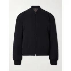 26 FW 더로우 블랙 펜 패디드 울 트윌 보머 재킷 TP571359960